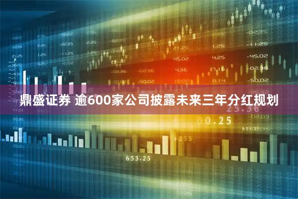 鼎盛证券 逾600家公司披露未来三年分红规划
